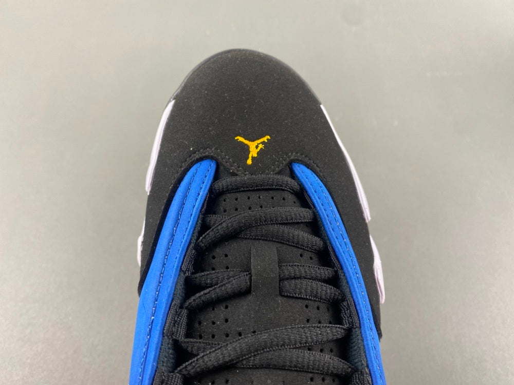 Low Top Sneakers, Blue Black Yellow Colorway, Lace Up Design, Casual Gift for Sneaker Fans