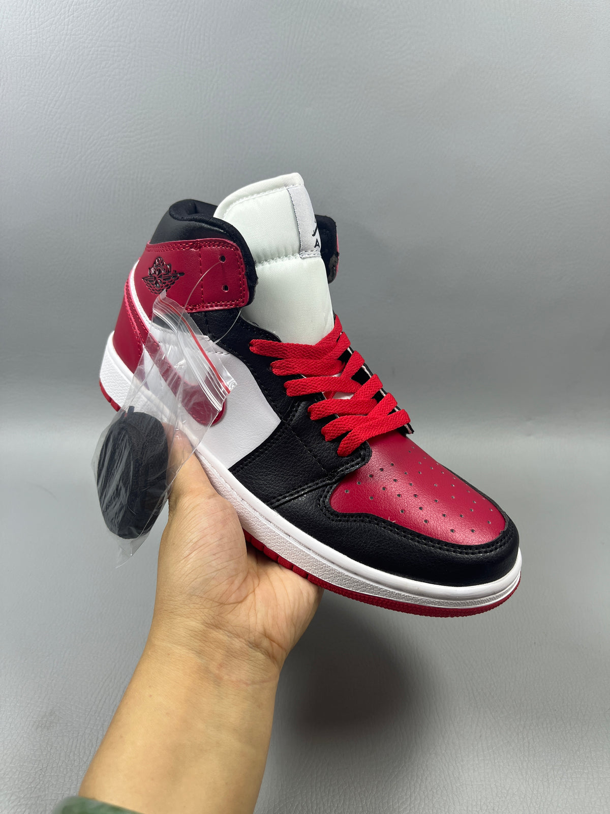 High Top Sneakers, Red Colorway, Lace Up Design, Casual Gift for Sneaker Fans