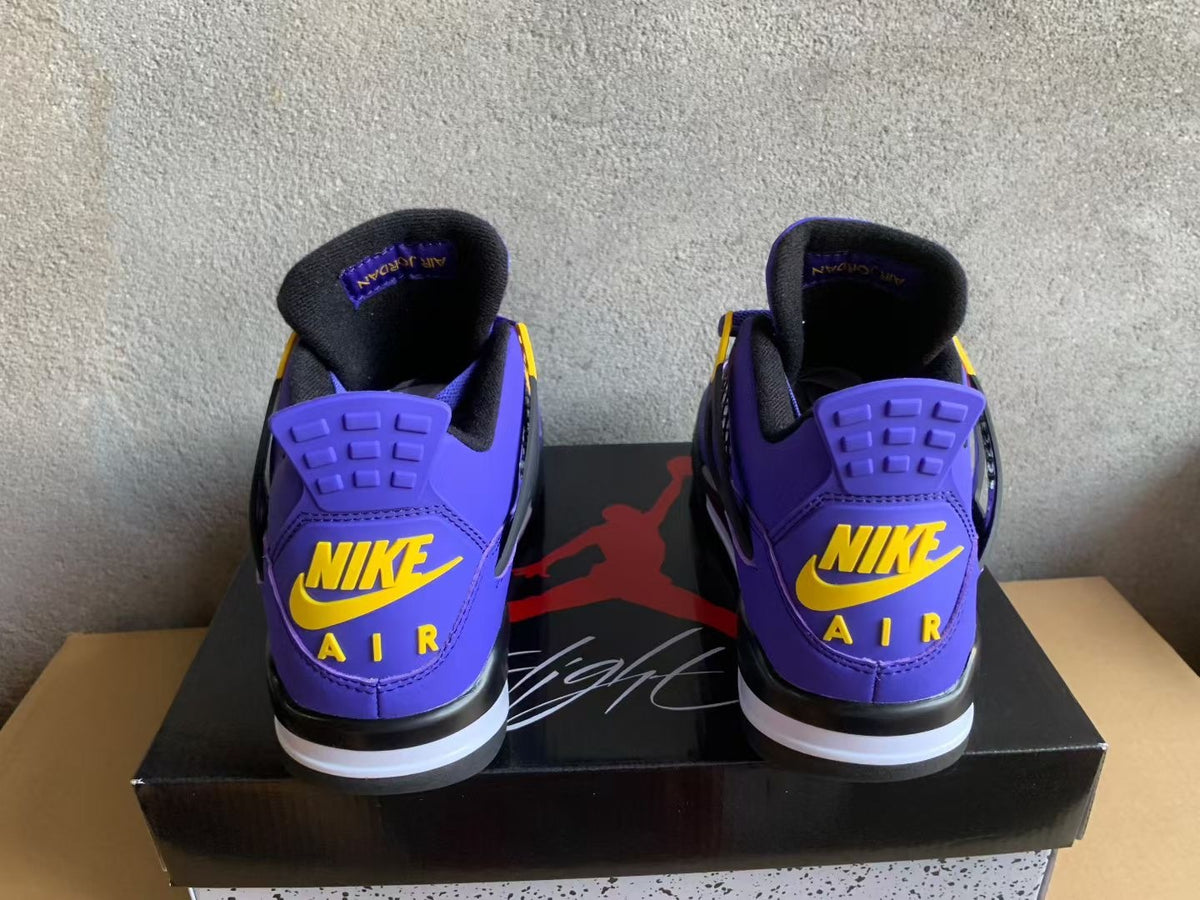 Low Top Sneakers, Purple Black Yellow Colorway, Lace Up Design, Casual Gift for Sneaker Fans