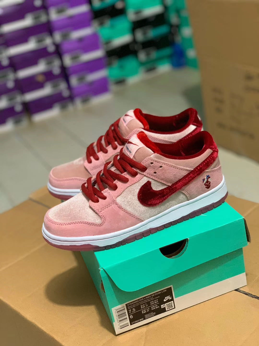 Low Top Sneakers, Pink White Colorway, Valentine Design, Lace Up Design, Casual Gift for Sneaker Fans