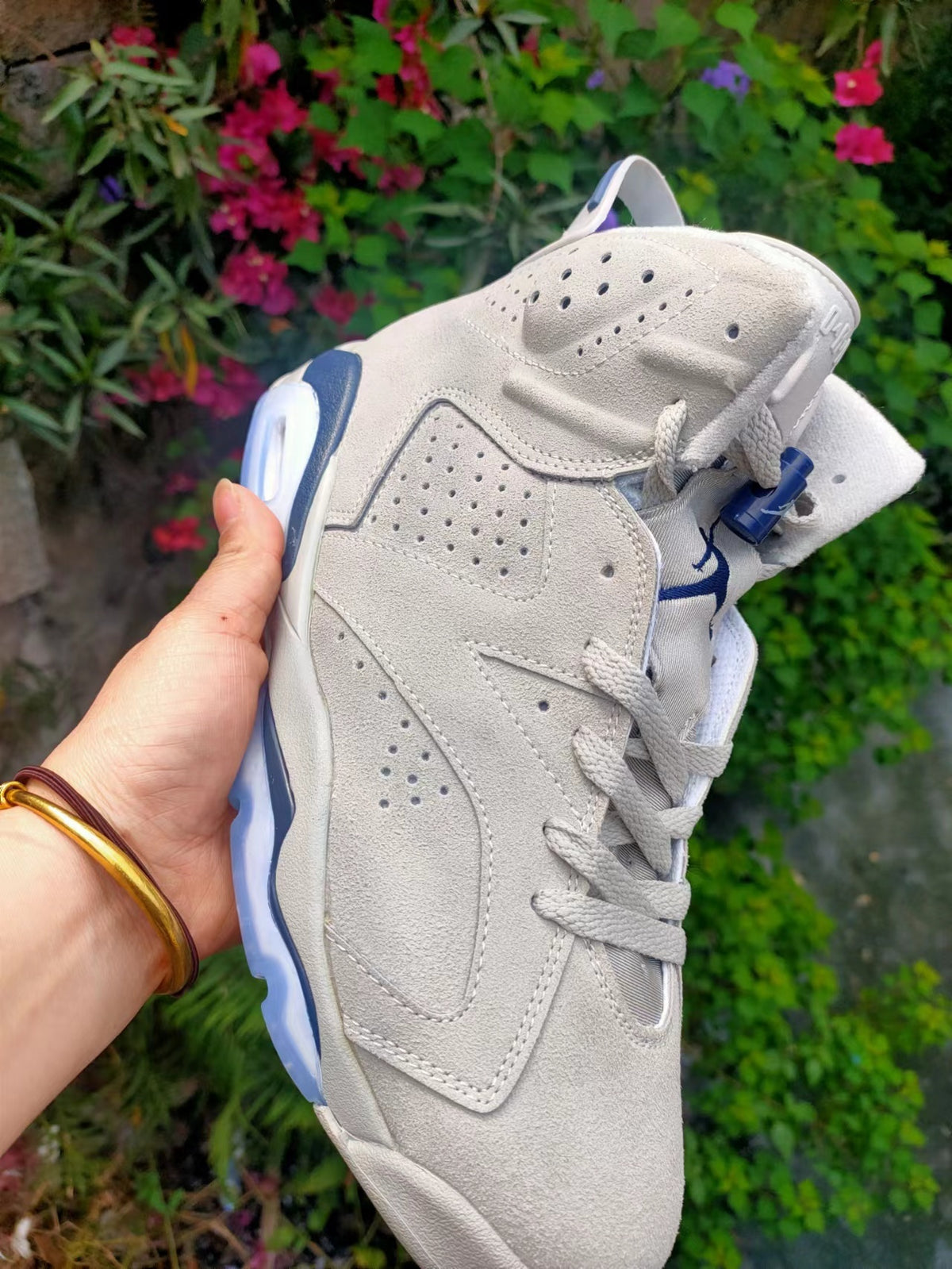 Sneakers, Blue Gray Colorway, Lace Up Design, Casual Gift for Sneaker Fans