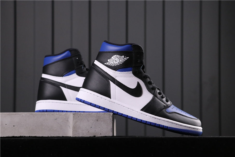 High Top Sneakers, Black Blue White Colorway, Lace Up Design, Casual Gift for Sneaker Fans