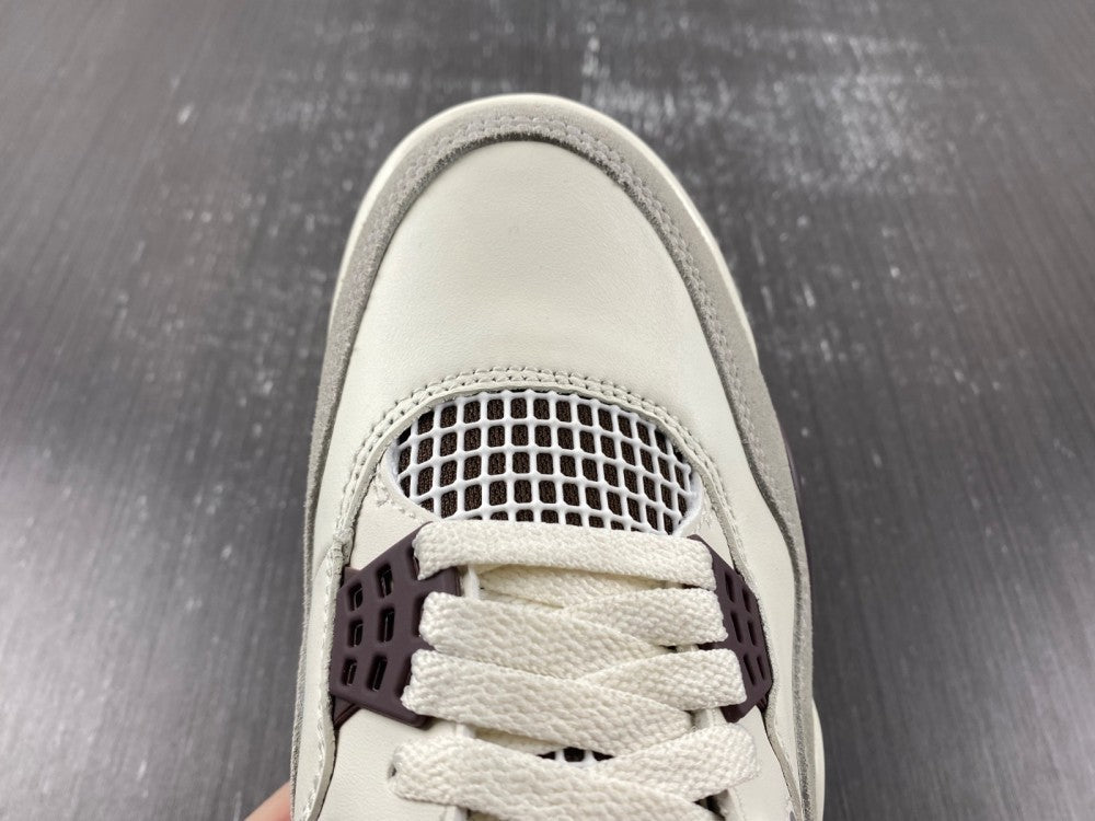 Sneakers, Burgundy White Gray Colorway, Leather Footwear, Lace Up Design, Casual Gift for Sneaker Fans