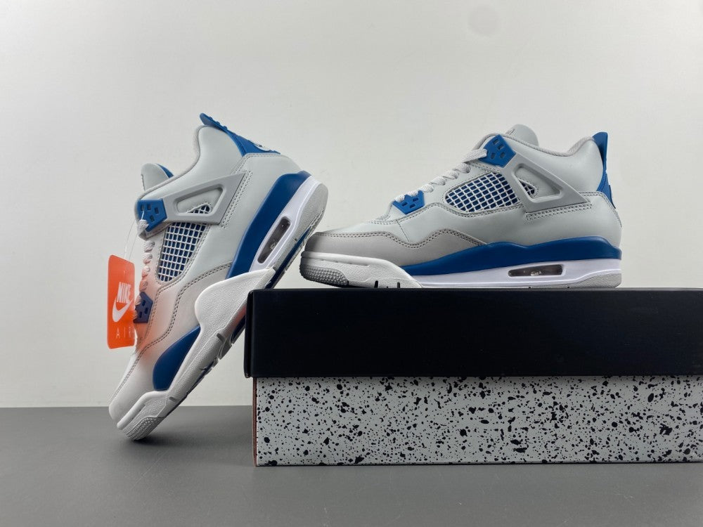Low Top Sneakers, Blue White Gray Colorway, Lace Up Design, Casual Gift for Sneaker Fans