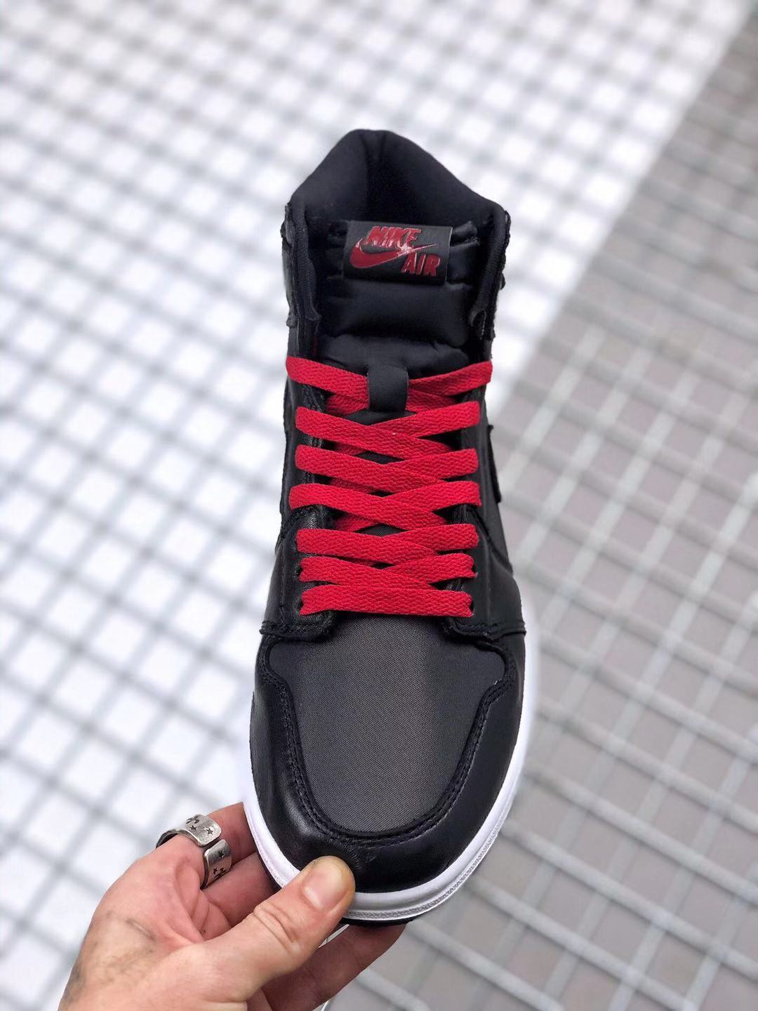 Sneakers, Black Red Colorway, Lace Up Design, Casual Gift for Sneaker Fans
