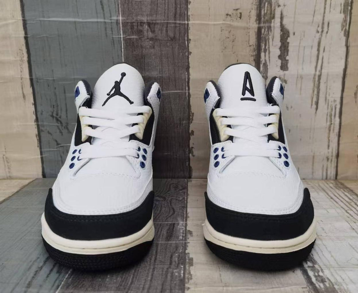 Low Top Sneakers, Blue White Gray Colorway, Lace Up Design, Casual Gift for Sneaker Fans