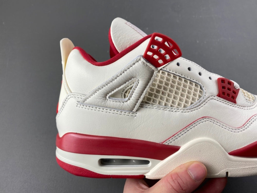 Low Top Sneakers, Off White Red Colorway, Valentine Design, Lace Up Design, Casual Gift for Sneaker Fans