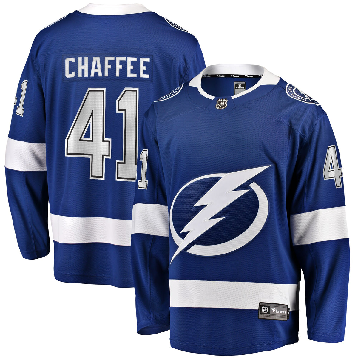 Tampa Bay Lightning Mitchell Chaffee Fanatics Blue Home Premier Breakaway Player Jersey