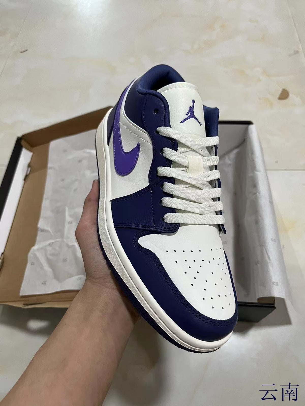 Low Top Sneakers, White Purple Colorway, Lace Up Design, Casual Gift for Sneaker Fans