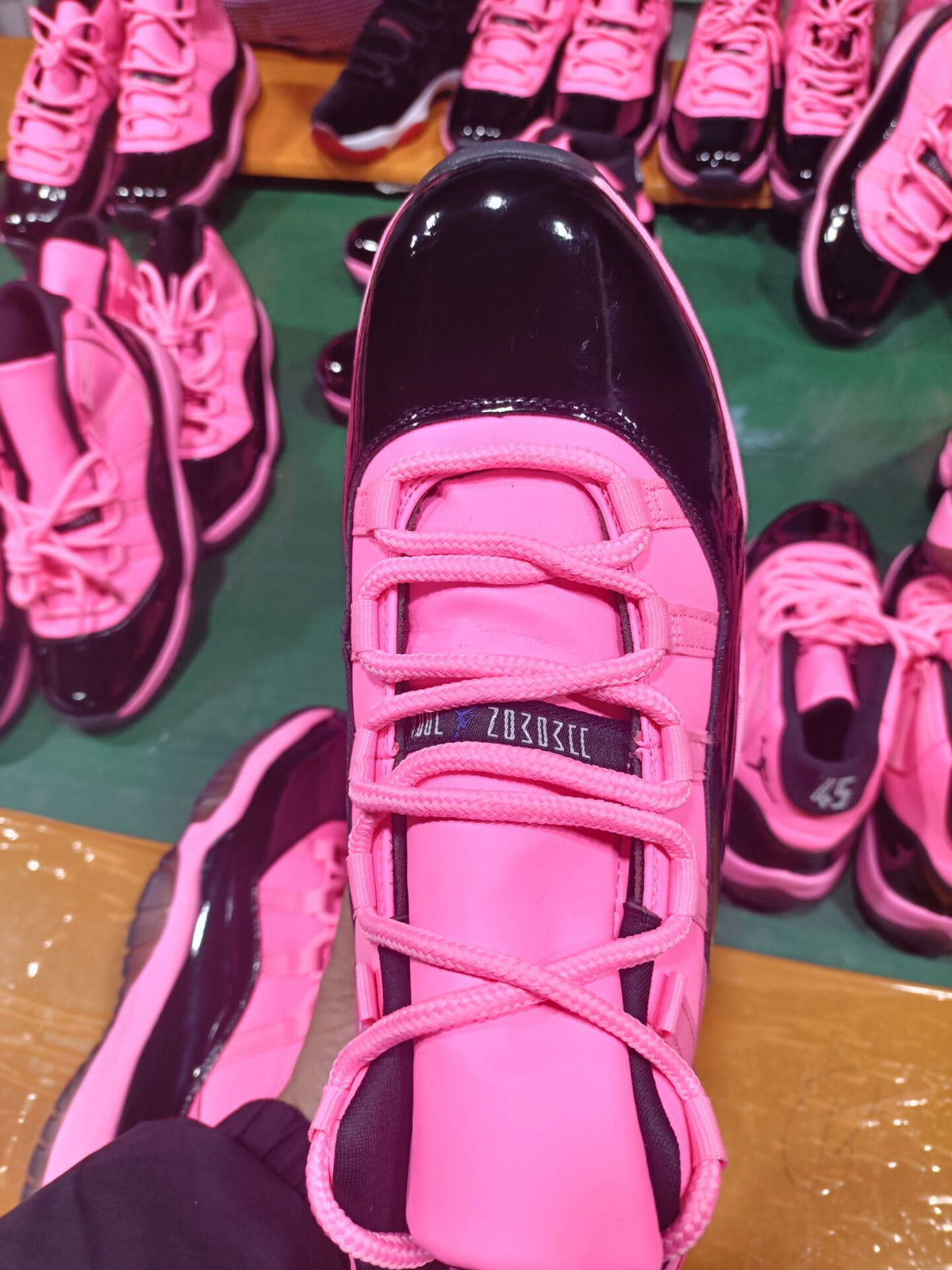 High Top Sneakers, Black Red Pink Colorway, Lace Up Design, Casual Gift for Sneaker Fans