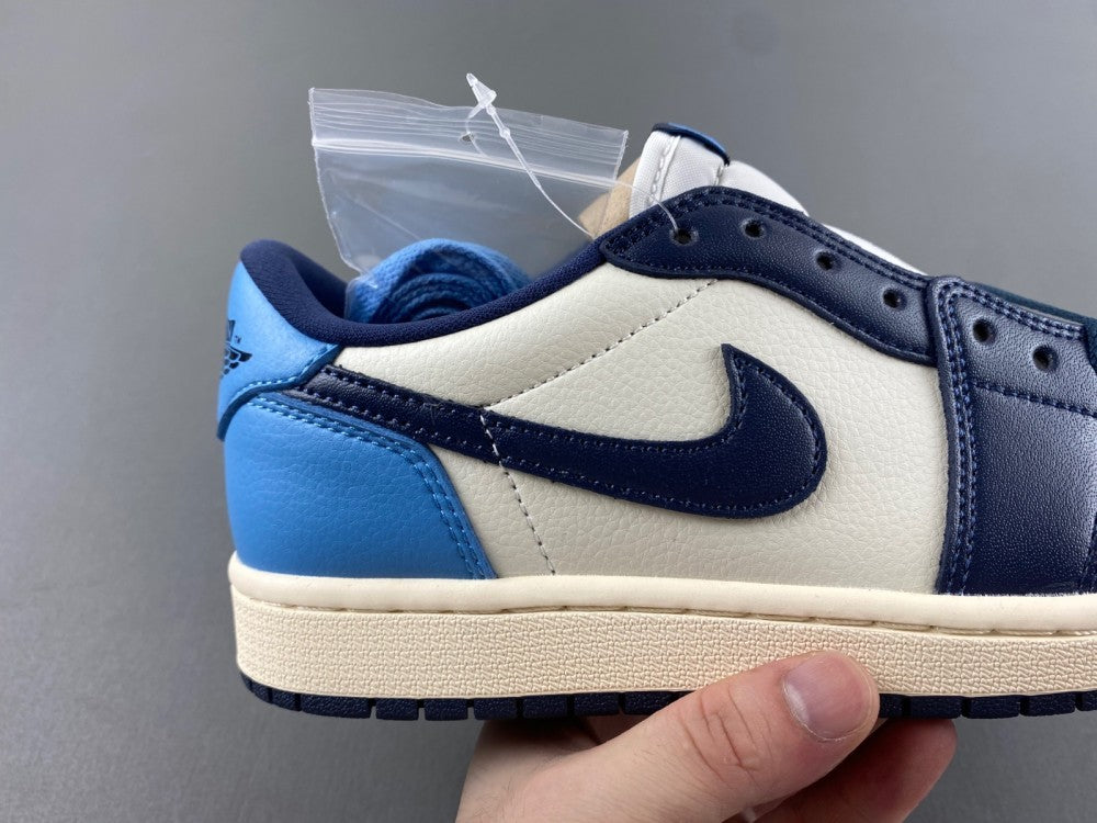 Low Top Sneakers, Beige Blue Colorway, Lace Up Design, Casual Gift for Sneaker Fans
