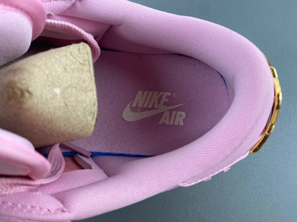 Low Top Sneakers, Pink Gold Colorway, Lace Up Design, Casual Gift for Sneaker Fans