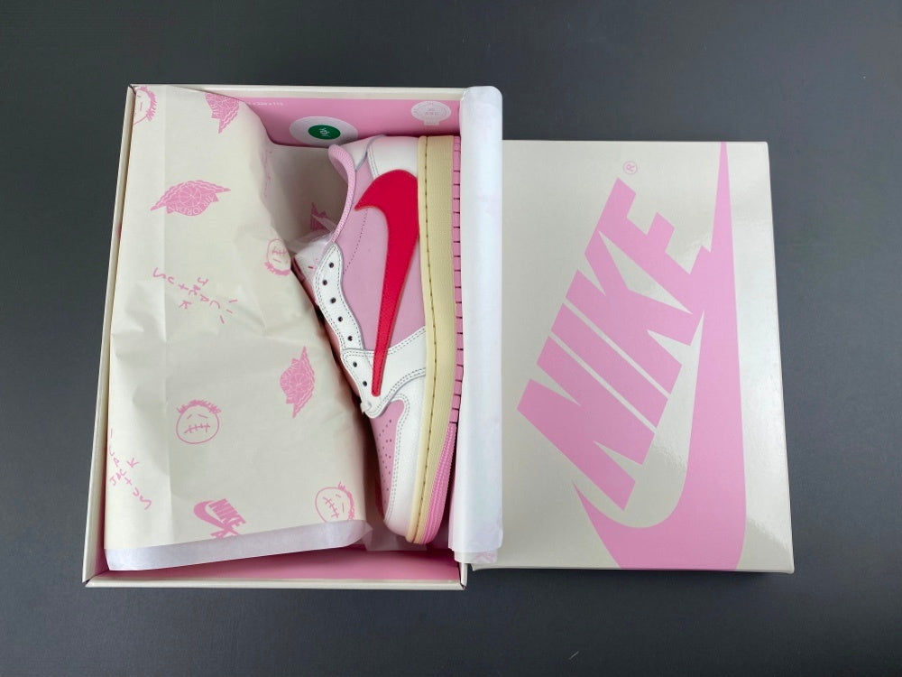 Low Top Sneakers, White Red Pink Colorway, Reverse Hook Design, Lace Up Design, Casual Gift for Sneaker Fans