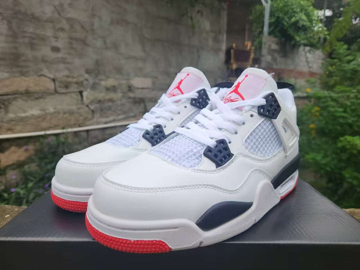 Mid Top Sneakers, White Red Colorway, Lace Up Design, Casual Gift for Sneaker Fans