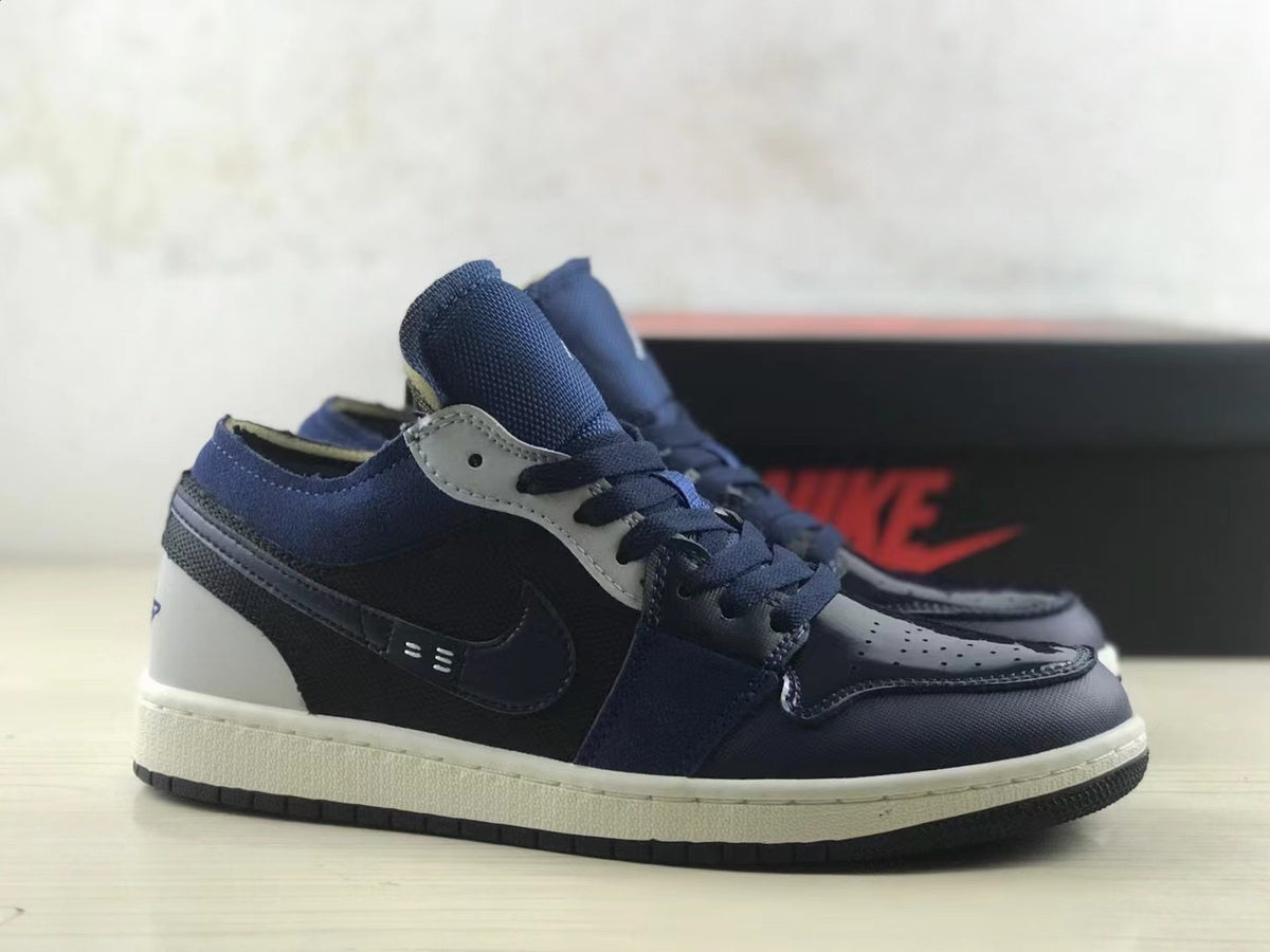 Low Top Sneakers, Midnight Blue Colorway, Lace Up Design, Casual Gift for Sneaker Fans