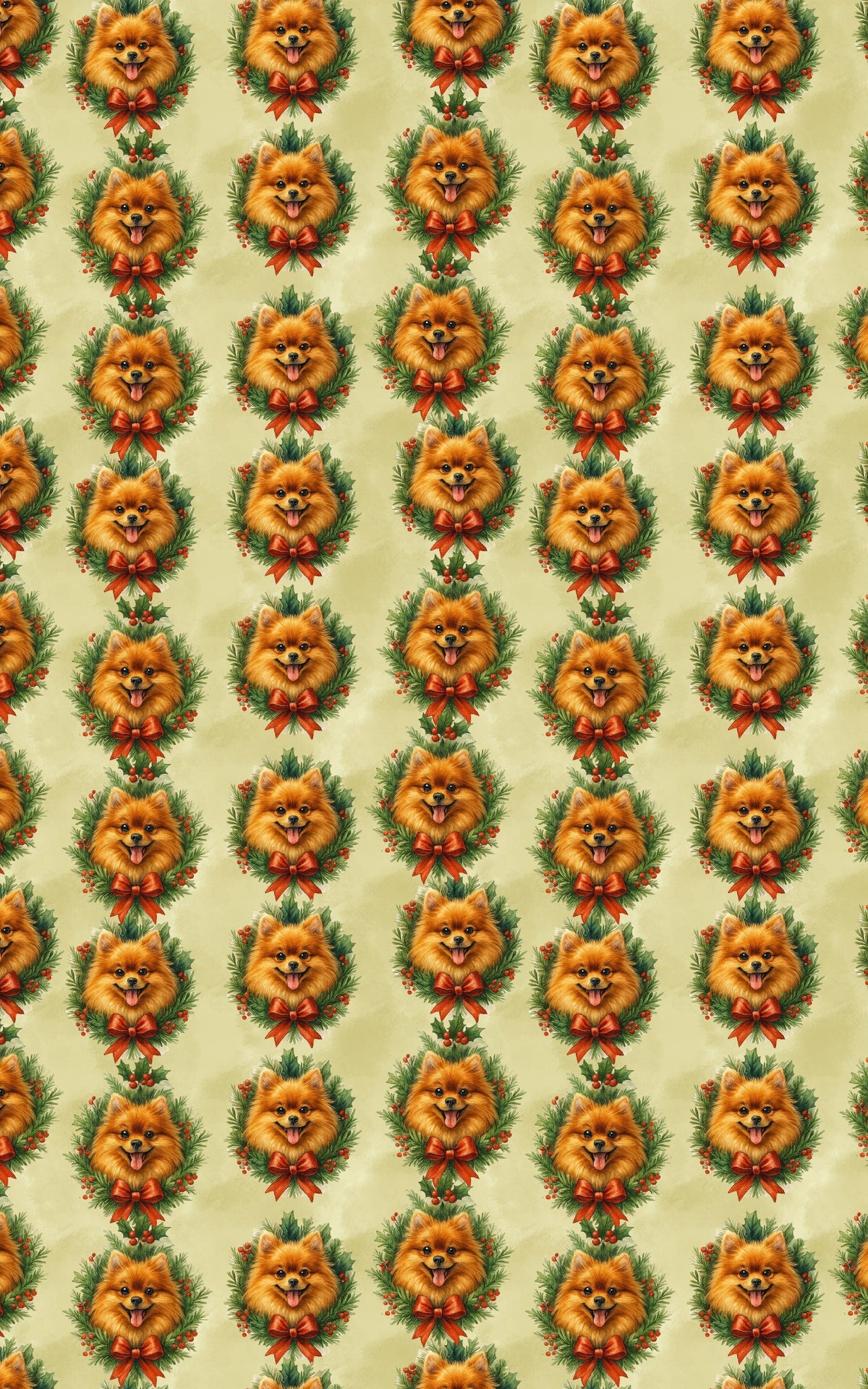Adorable Holiday Dog Wrapping Paper, Pomeranian Christmas Wrapping Paper, Festive Puppy Present Gift Wrap, Winter Pet Lover G