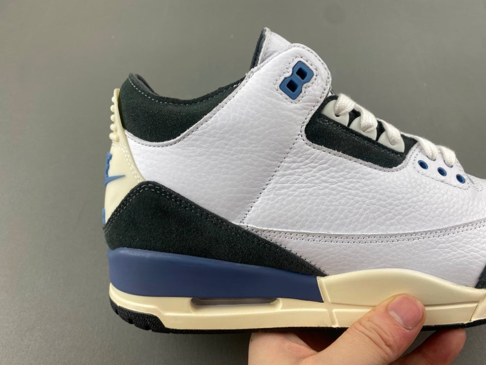Low Top Sneakers, Blue White Black Colorway, Lace Up Design, Casual Gift for Sneaker Fans