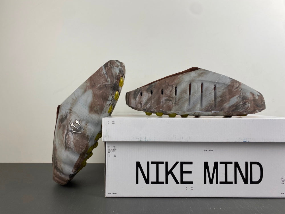 Slides, Gray Brown Colorway, Camouflage Pattern, Slip On Design, Casual Gift for Shoe Lovers