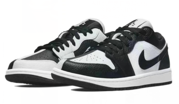 Low Top Sneakers, White Black Colorway, Lace Up Design, Casual Gift for Sneaker Fans