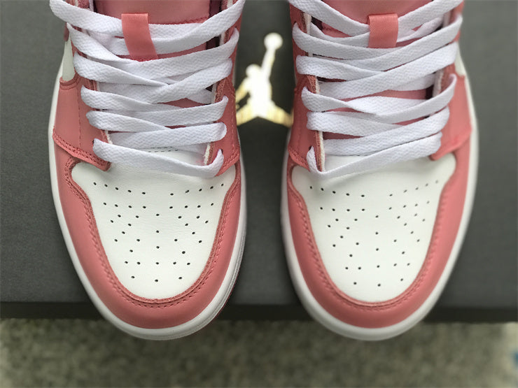 Mid Top Sneakers, White Pink Colorway, Valentine Design, Lace Up Design, Casual Gift for Sneaker Fans