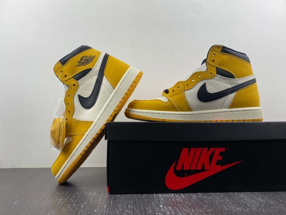 High Top Sneakers, White Black Yellow Colorway, Lace Up Design, Casual Gift for Sneaker Fans