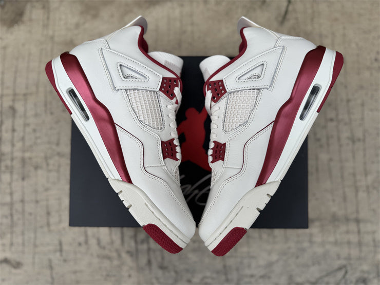 Mid Top Sneakers, White Red Colorway, Lace Up Design, Casual Gift for Sneaker Fans