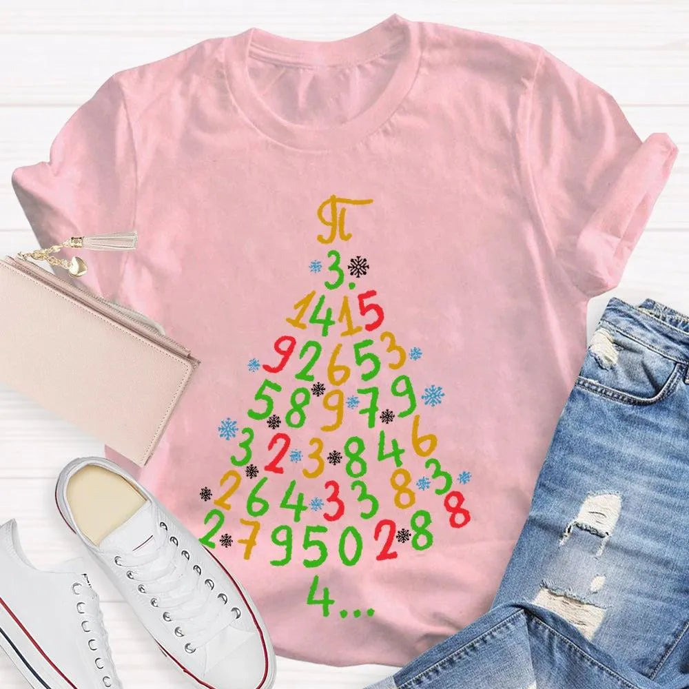 Festive Math Teacher T-Shirt, Christmas Tree Mathematics Shirt, Holiday Math Graphic Tee, Christmas School Shirt, Present for