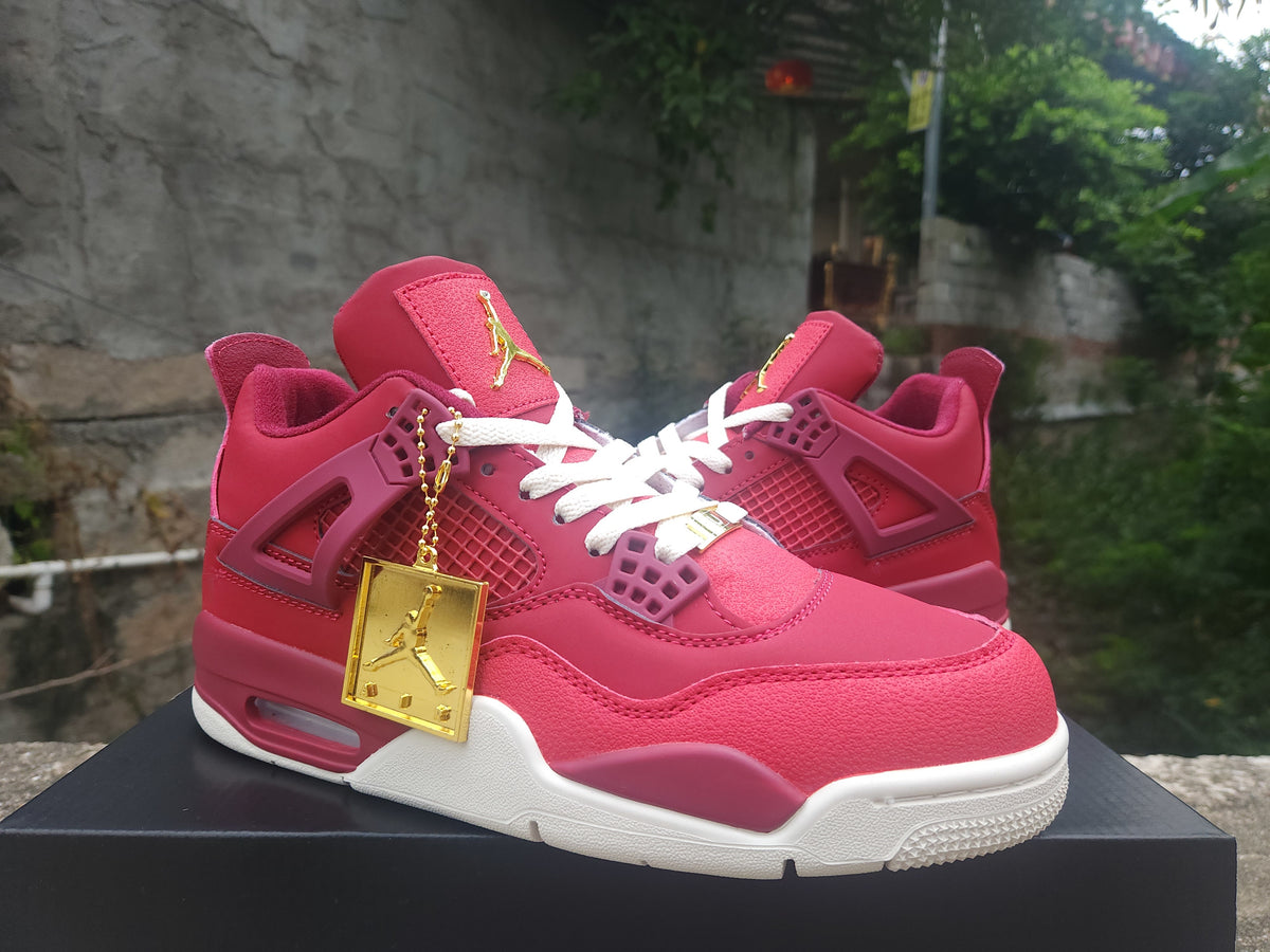 Mid Top Sneakers, Red Purple Gold Colorway, Lace Up Design, Casual Gift for Sneaker Fans