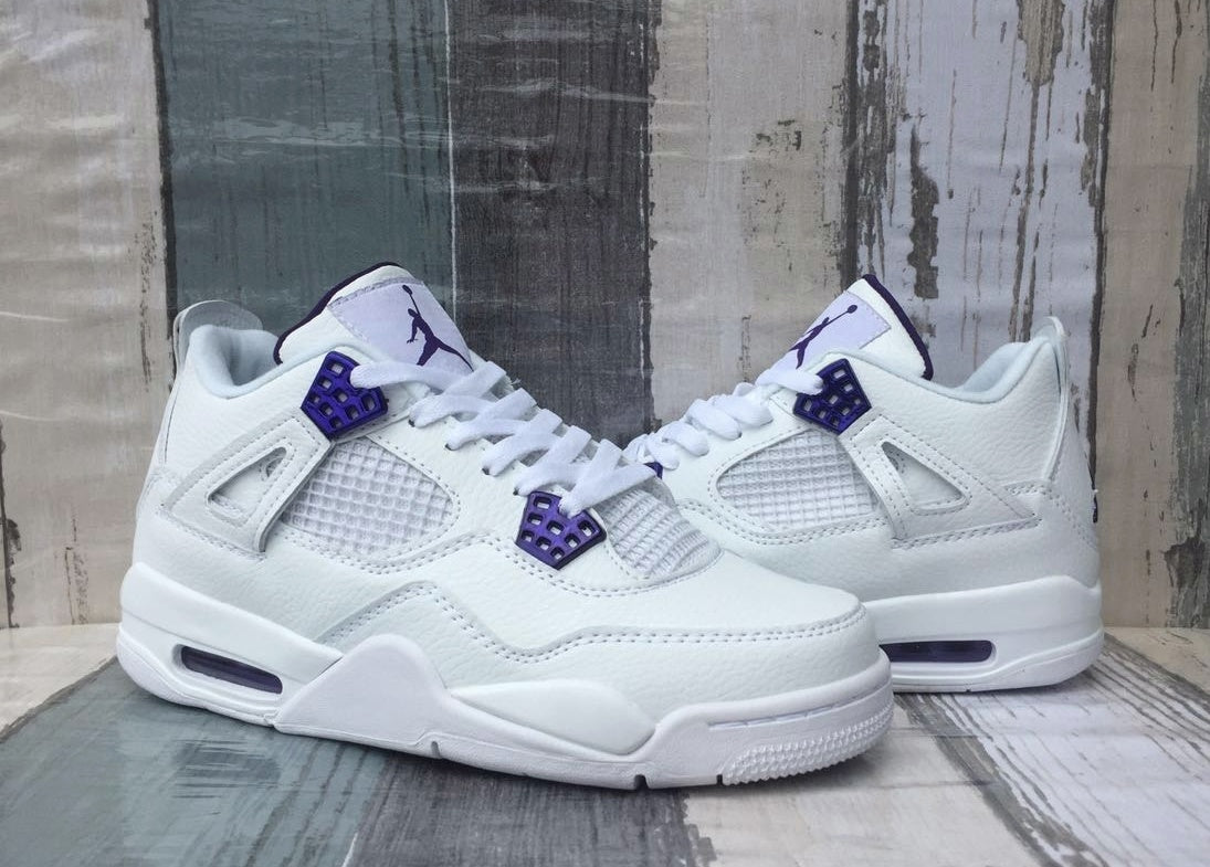 Sneakers, White Purple Colorway, Lace Up Design, Casual Gift for Sneaker Fans