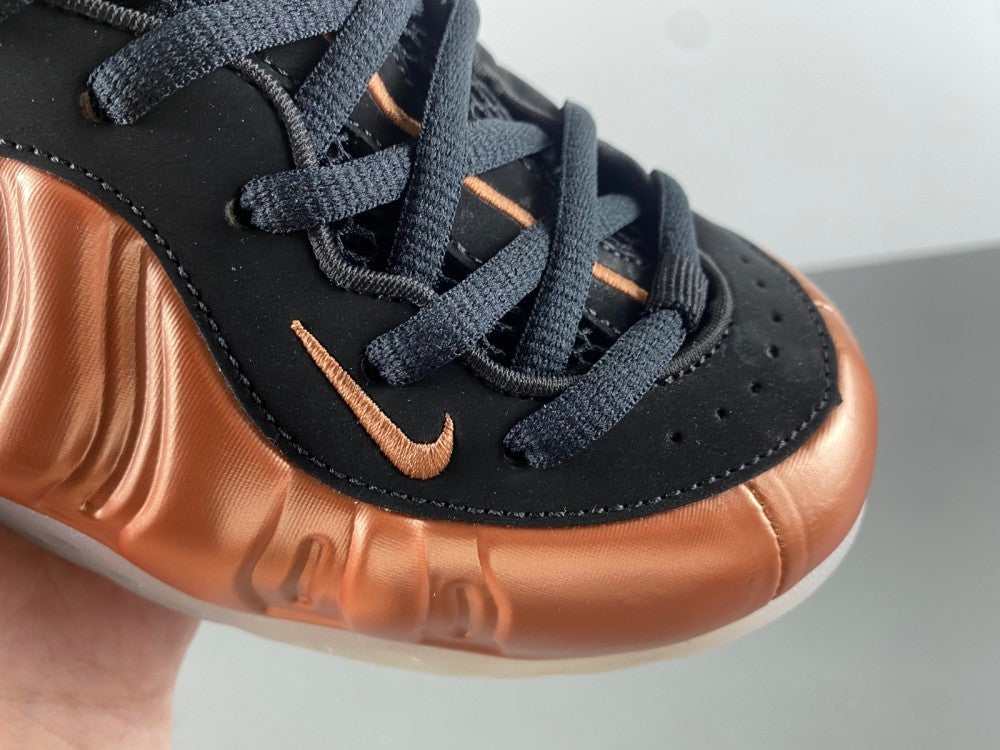 Low Top Sneakers, Black Copper Colorway, Metallic Finish, Lace Up Design, Casual Gift for Sneaker Fans