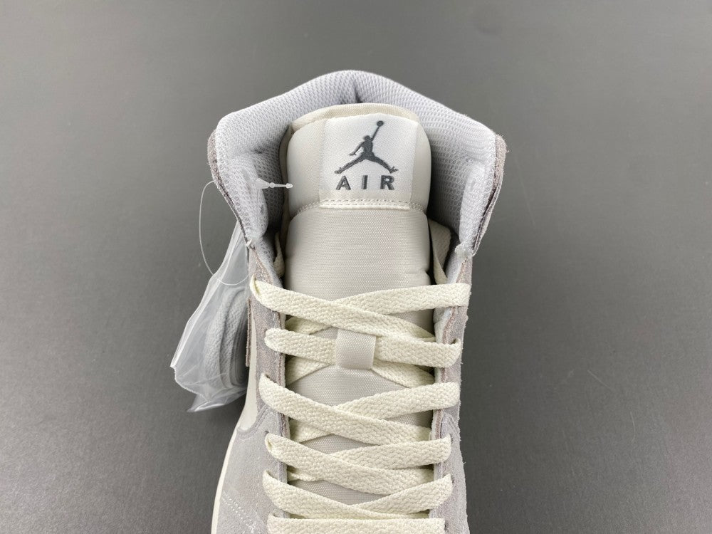 Mid Top Sneakers, White Gray Colorway, Lace Up Design, Casual Gift for Sneaker Fans
