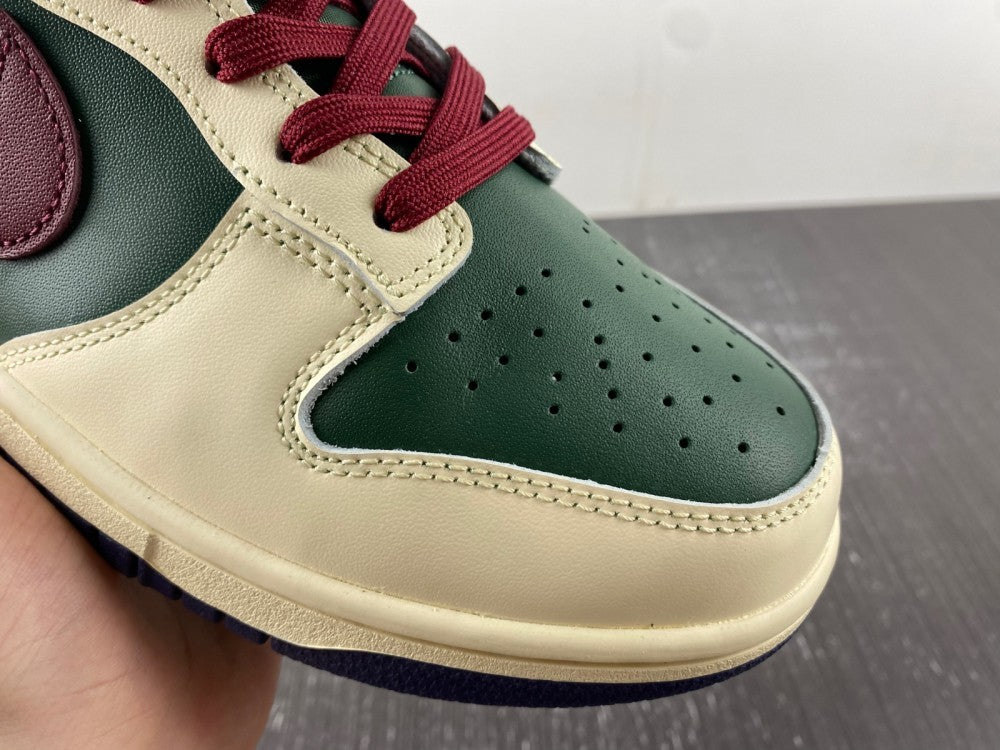 Low Top Sneakers, Army Green Off White Red Colorway, Lace Up Design, Casual Gift for Sneaker Fans