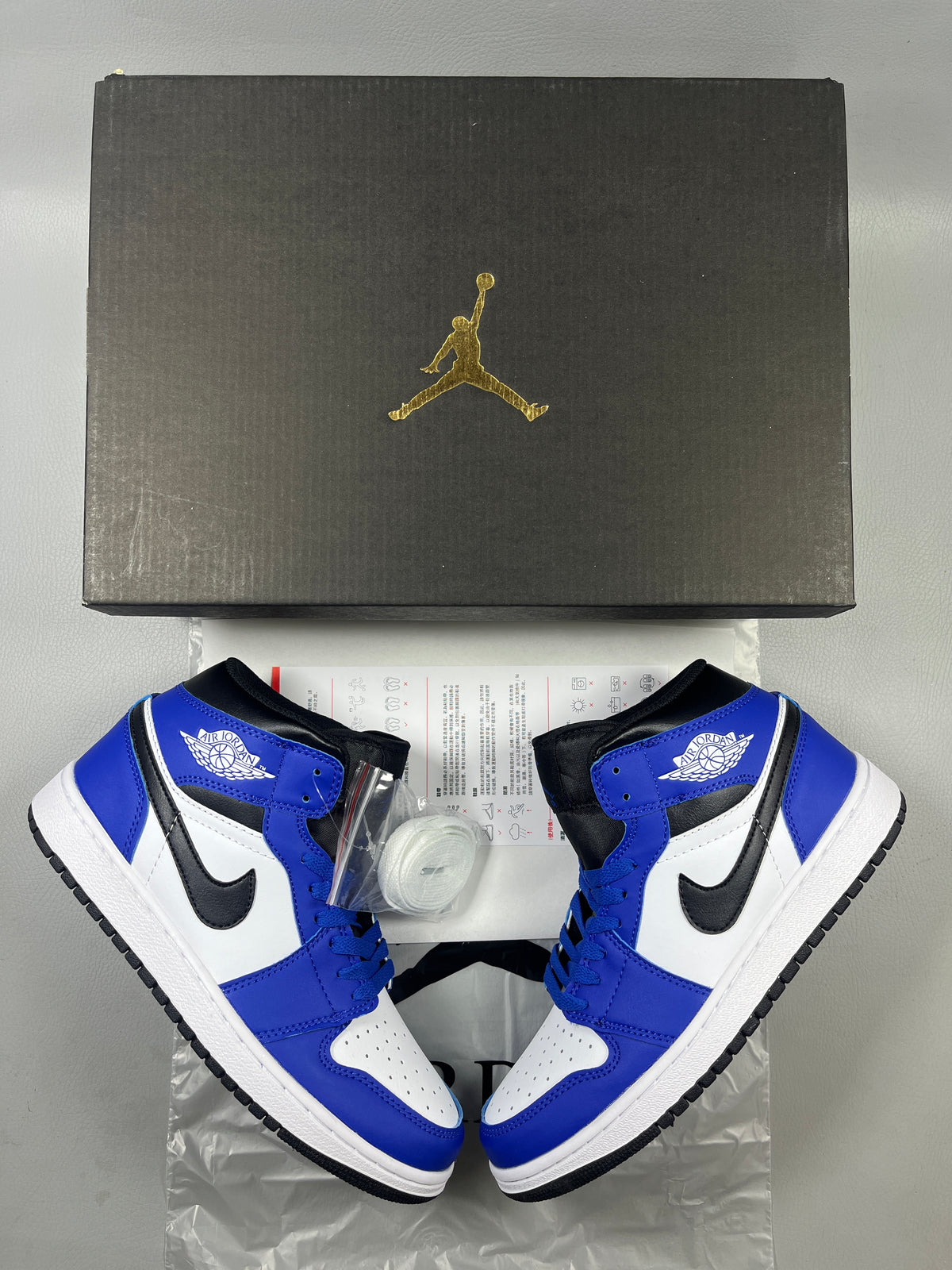 High Top Sneakers, Blue White Colorway, Lace Up Design, Casual Gift for Sneaker Fans