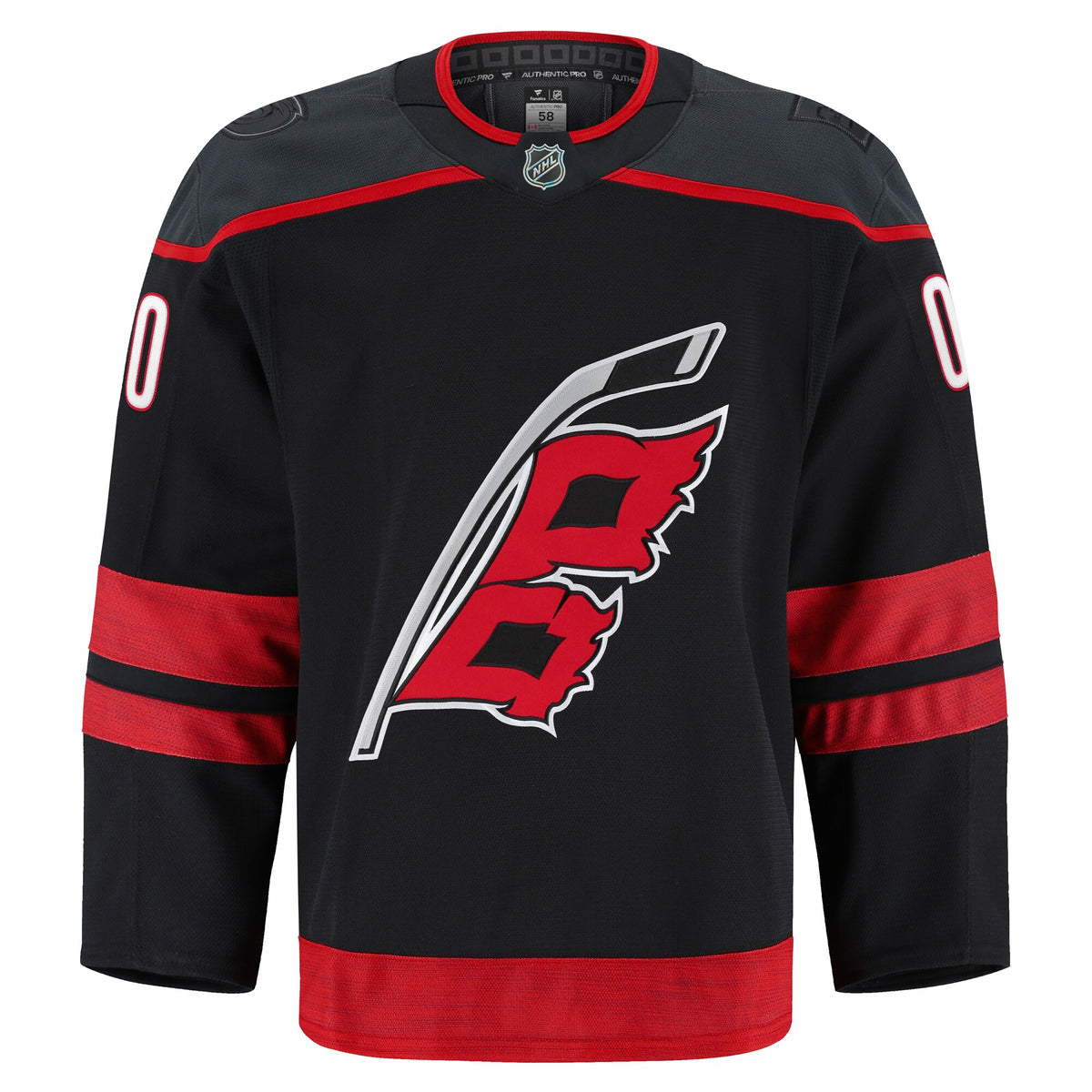 Carolina Hurricanes Fanatics Black Home Authentic Pro Custom Jersey