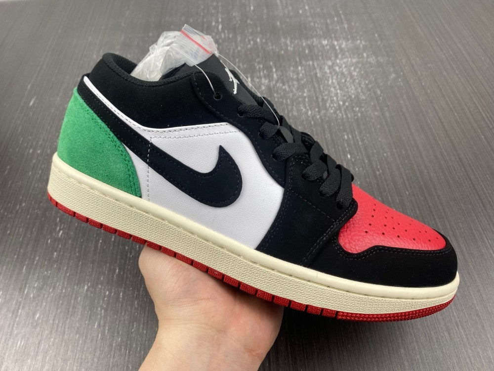 Low Top Sneakers, Red Green Colorway, Mismatched Colorway, Lace Up Design, Casual Gift for Sneaker Fans
