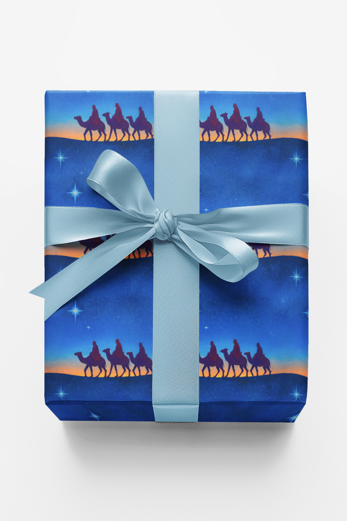 Nativity Silhouette Gift Wrap, Three Wise Men Wrapping Paper, Religious Christmas Wrapping Paper, Christian Holiday Wrapping 