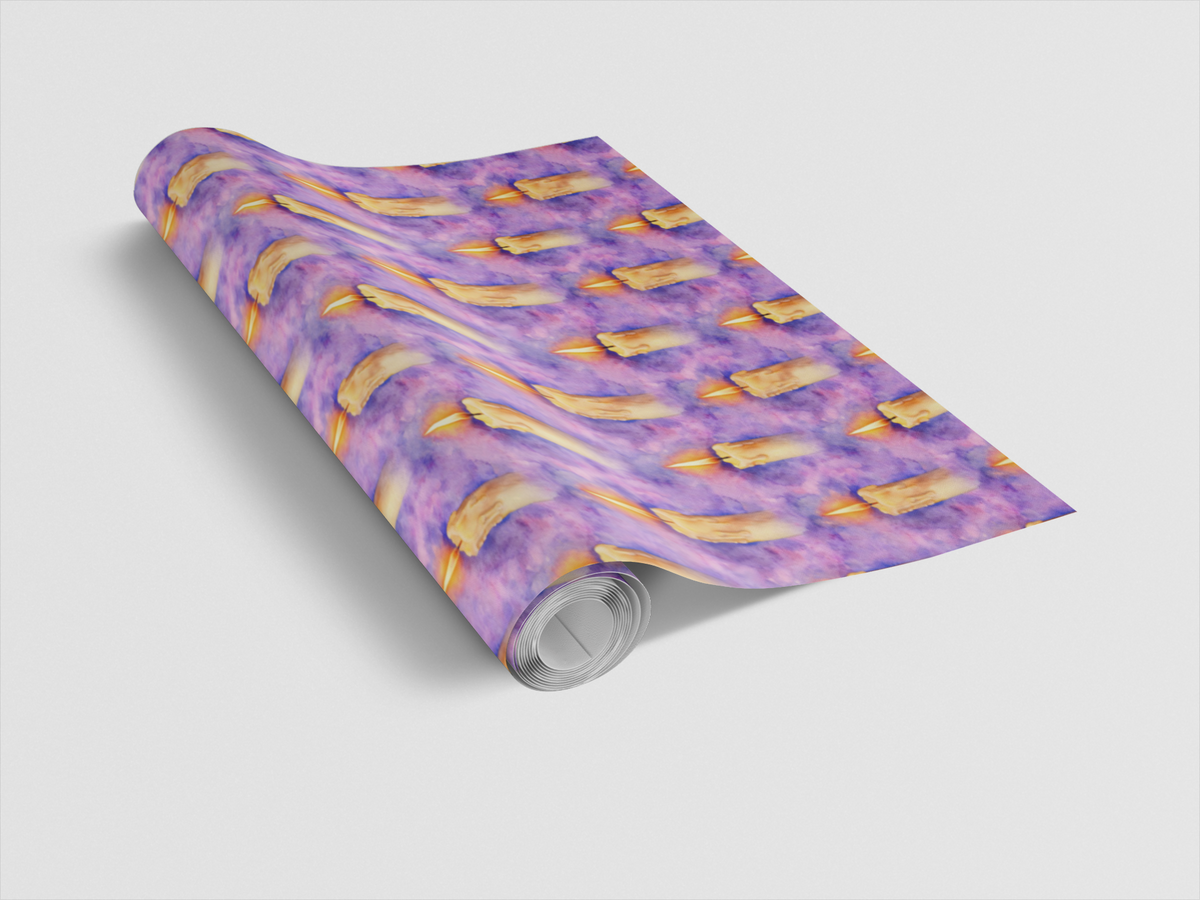 Christ Candle Glow Wrapping Paper, Advent Candle Wrapping Paper, Watercolor Christian Christmas Wrapping Paper, Religious Hol