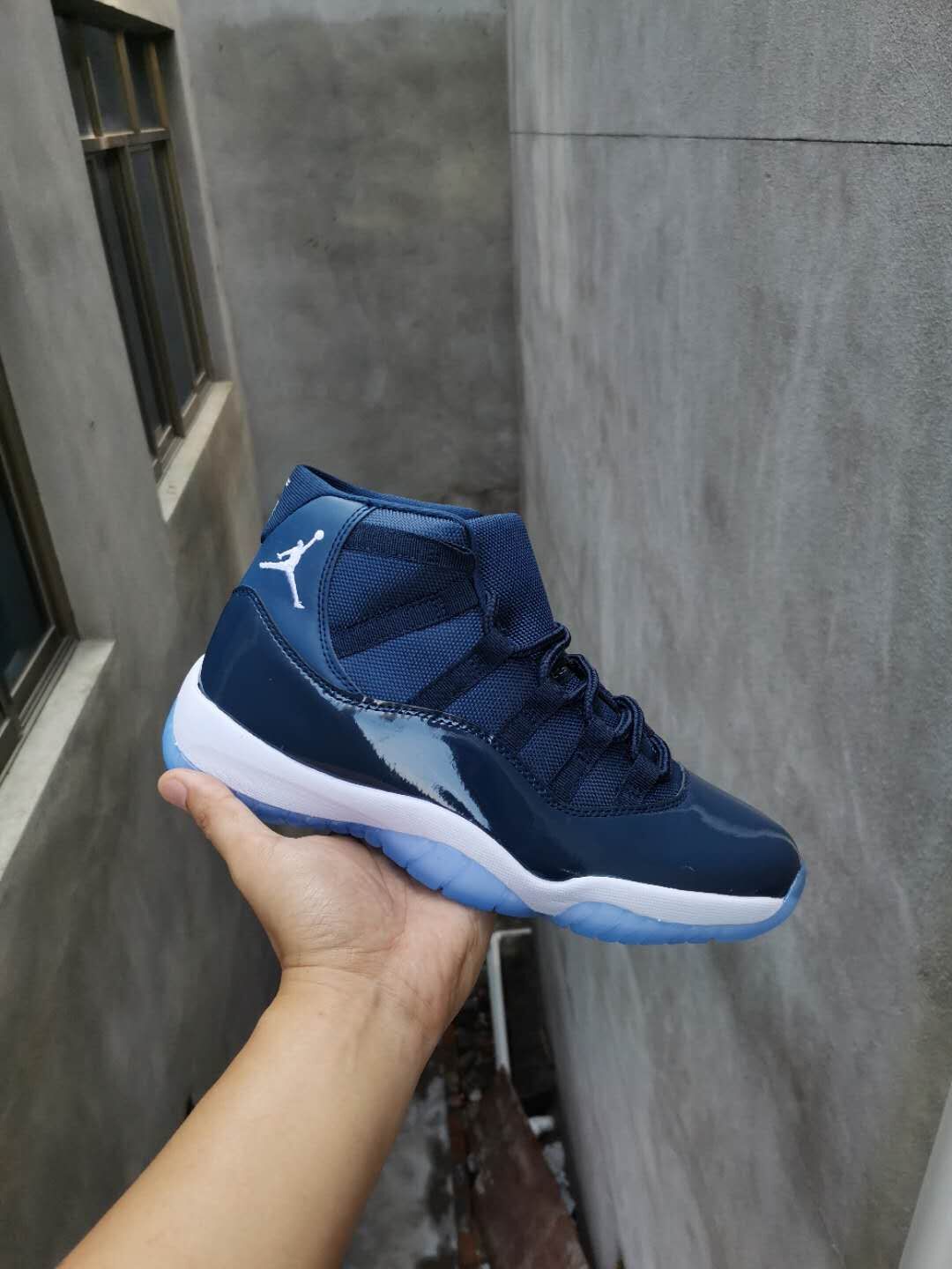 Sneakers, Navy White Colorway, Lace Up Design, Casual Gift for Sneaker Fans