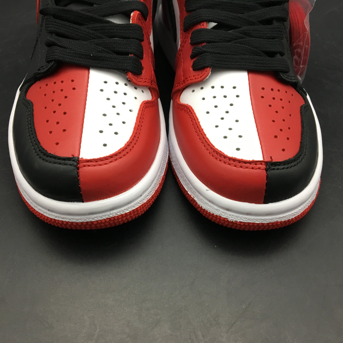 Sneakers, Red Black Colorway, Leather Footwear, Lace Up Design, Casual Gift for Sneaker Fans