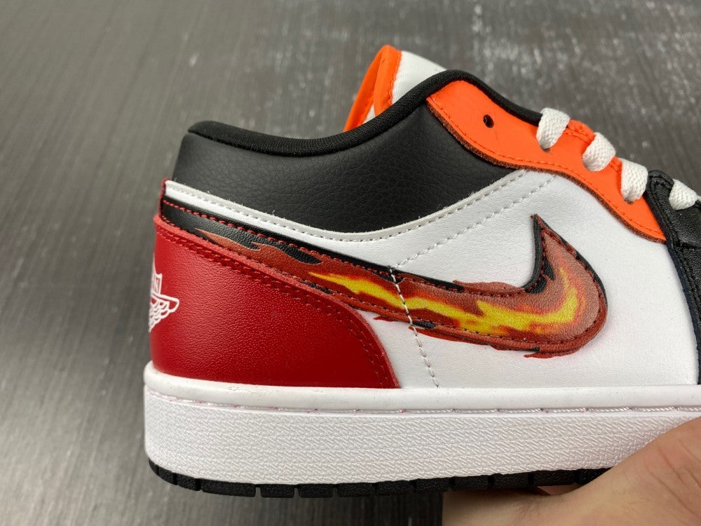 Low Top Sneakers, White Black Red Colorway, Lace Up Design, Casual Gift for Sneaker Fans