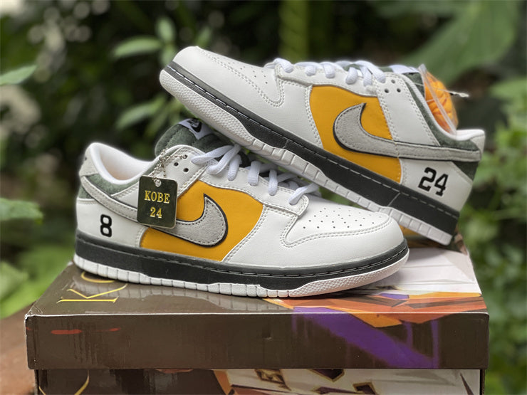 Low Top Sneakers, White Yellow Gray Colorway, Lace Up Design, Casual Gift for Sneaker Fans