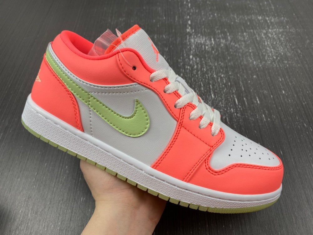 Low Top Sneakers, Green Pink Colorway, Glow in the Dark Detail, Lace Up Design, Casual Gift for Sneaker Fans