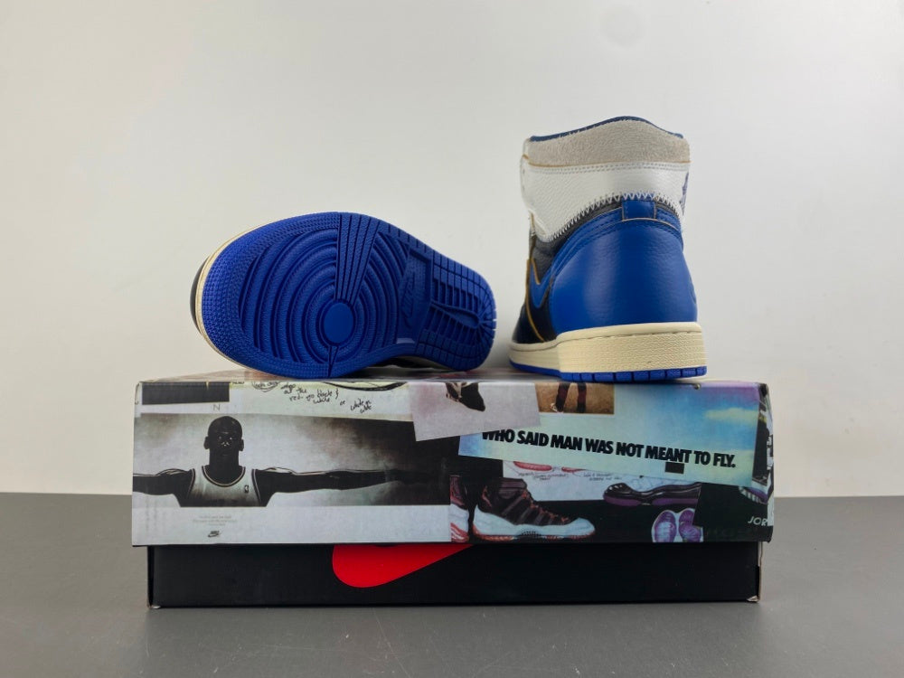 High Top Sneakers, Blue White Black Purple Colorway, Lace Up Design, Casual Gift for Sneaker Fans