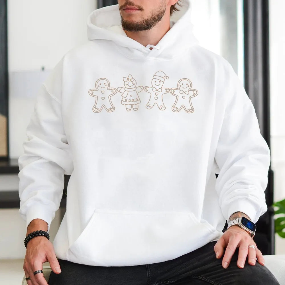 Adorable Christmas Baking Hoodie, Gingerbread Cookies Hoodie, Holiday Baker Cookie Hoodie, Festive Winter Sweatshirt, Xmas Pr