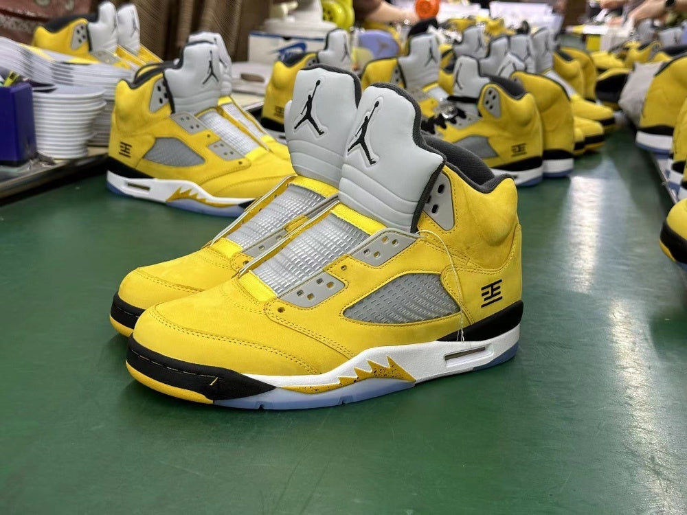 High Top Sneakers, Yellow Colorway, Lace Up Design, Casual Gift for Sneaker Fans
