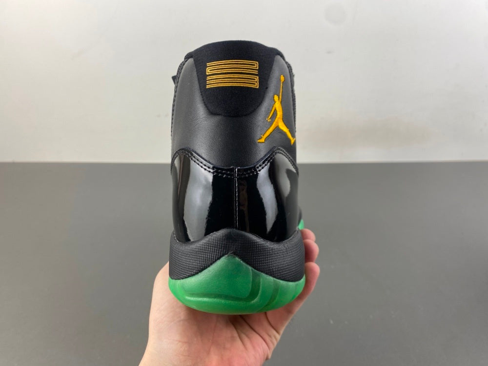 Low Top Sneakers, Black Green Yellow Colorway, Lace Up Design, Casual Gift for Sneaker Fans