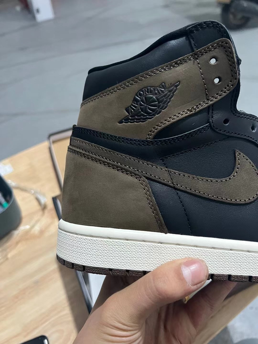 High Top Sneakers, Black Brown Colorway, Leather Footwear, Lace Up Design, Casual Gift for Sneaker Fans