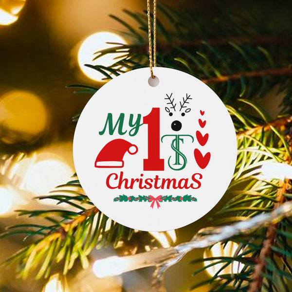 Personalized Veterinary Christmas Ornament, My 1st Christmas Ornament, Ceramic Vet Tech Holiday Keepsake, New Pet Owner Tree 