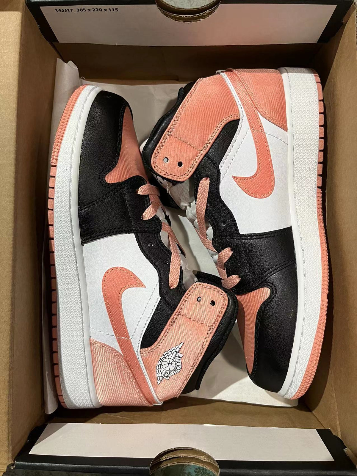 Mid Top Sneakers, White Black Pink Colorway, Lace Up Design, Casual Gift for Sneaker Fans
