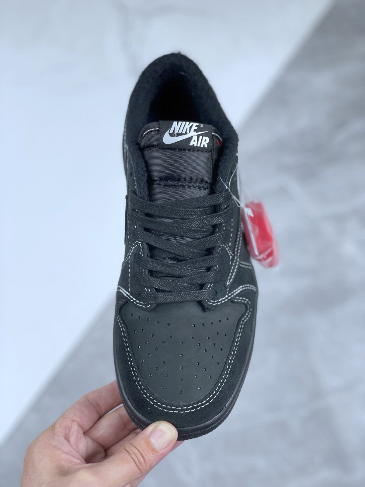 Low Top Sneakers, Black Colorway, Reverse Hook Design, Lace Up Design, Fleece Lined Design, Casual Gift for Sneaker Fans